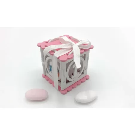 Scatolina ck7205/r portaconfetti compleanno numero 1 rosa - 1