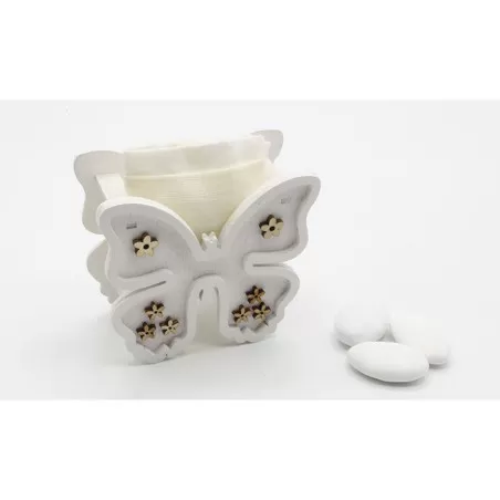 Scatolina prima comunione ck7170/b portaconfetti farfalla bianca - 1