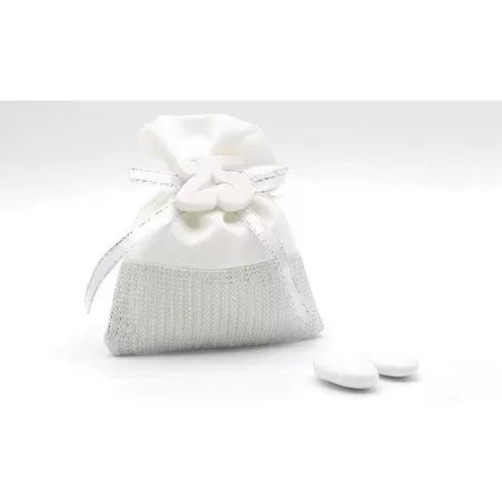 Sacchetto nozze d´argento C1902 busta con 25 in gessetto - 1