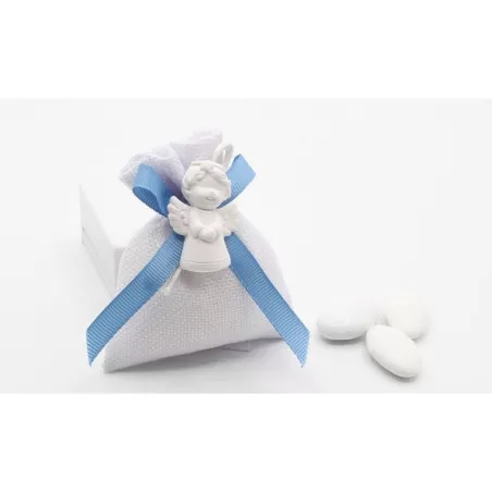 Sacchetto prima comunione ACL111/W busta bianca con gessetto angioletto - 1