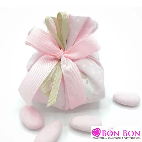 Sacchetto nascita e battesimo 4074 fagotto linea stelle e pecorelle - 1