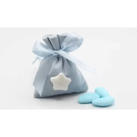 Sacchetto nascita e battesimo cupido celeste con stella bianca Cupido - 1