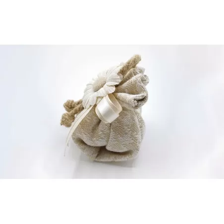 Sacchetto matrimonio 4001 Fagotto Linea pied de poul ecrù - 2