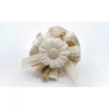 Sacchetto matrimonio 4004 Centrino Linea pied de poul ecrù - 1