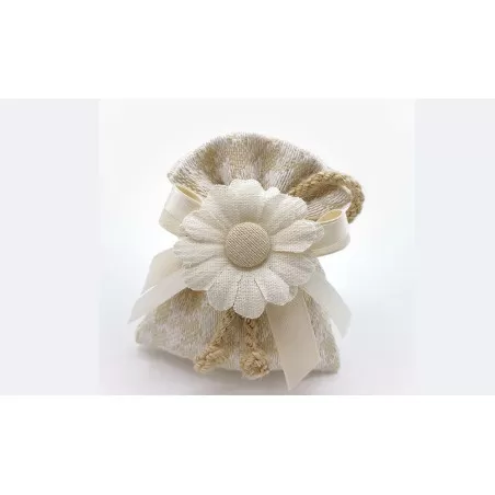 Sacchetto matrimonio 4006 Busta Media Linea pied de poul ecrù - 1