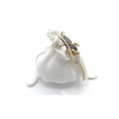 Sacchetto matrimonio 4015 Bustone Linea Cotone Garza panna con albero - 2