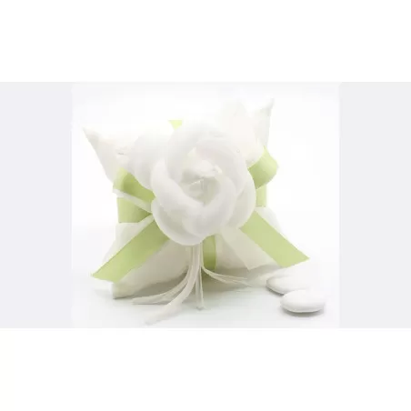 Sacchetto matrimonio 4022 Cuscino Linea lino e camelie - 1