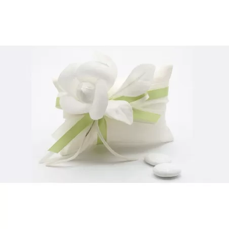 Sacchetto matrimonio 4023 Busta lettera grande Linea lino e camelie - 1