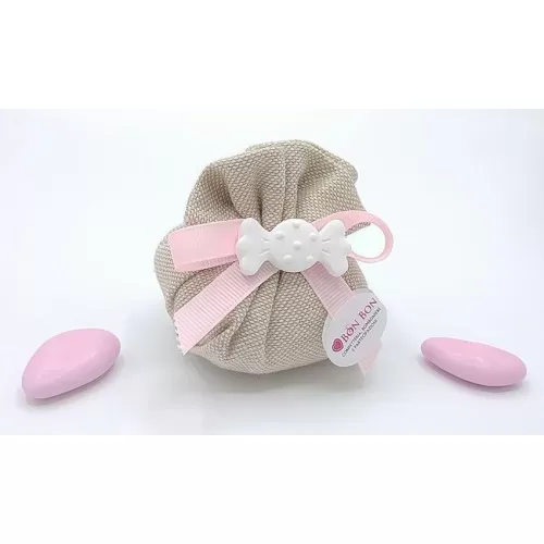 Sacchetto nascita e battesimo fagotto tela mare Liete Creazioni - 1