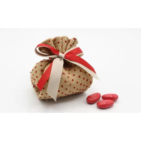 Sacchetto Diploma e Laurea Fagotto juta pois rossi - 1