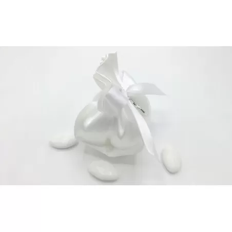 Sacchetto matrimonio 4028 Fagotto Linea raso bianco infinito - 2