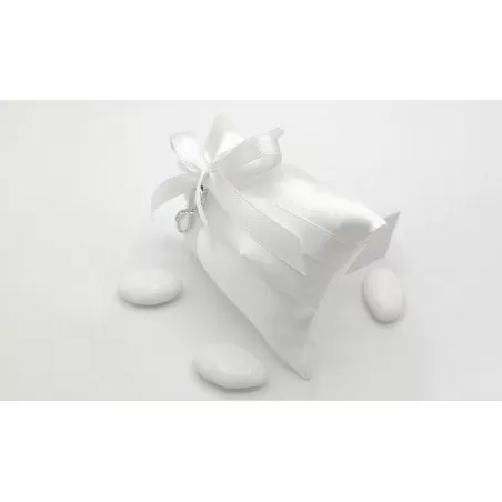 Sacchetto matrimonio 4029 Busta lettera grande Linea raso bianco infinito - 2