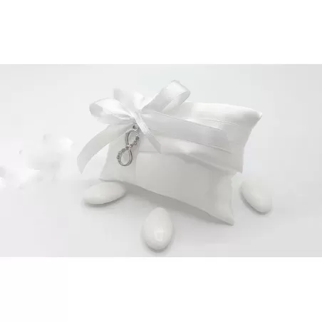 Sacchetto matrimonio 4030 Busta lettera piccola Linea raso bianco infinito - 1