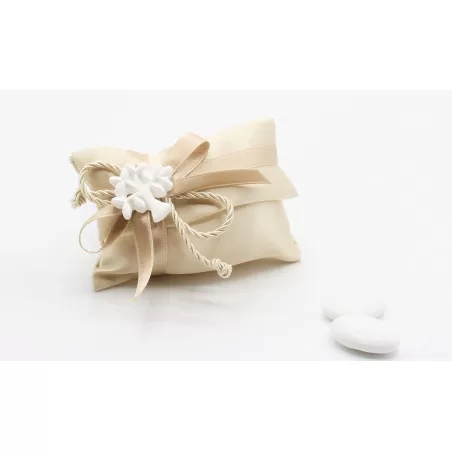 Sacchetto matrimonio 4040 Busta lettera piccola Linea raso ecrù con albero - 1