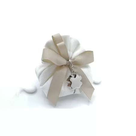 Sacchetto matrimonio 4007 Fagotto Linea ottomano quadrifoglio - 1