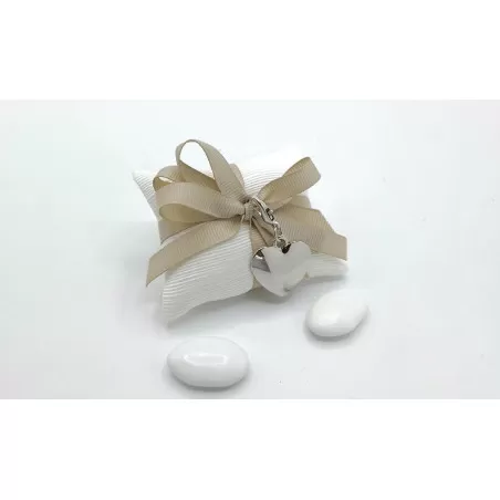 Sacchetto matrimonio 4013 Cuscino piccolo Linea ottomano cuore - 1