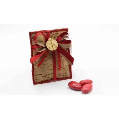 Sacchetto laurea busta sughero con coccinella Liete Creazioni - 1