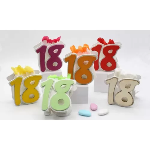Compleanni astuccio e portaconfetti linea 2 elle L1812 18 compleanno con sacchetto Linea elle - 1