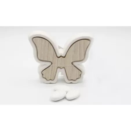 Bomboniera matrimonio linea 2 elle L18147 farfalla in porcellana Linea elle - 1