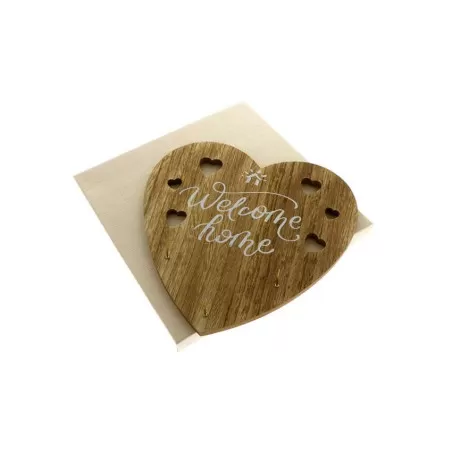 Bomboniera matrimonio solidale quadrifoglio linea sofia portachiavi cuore in legno Quadrifoglio - 1