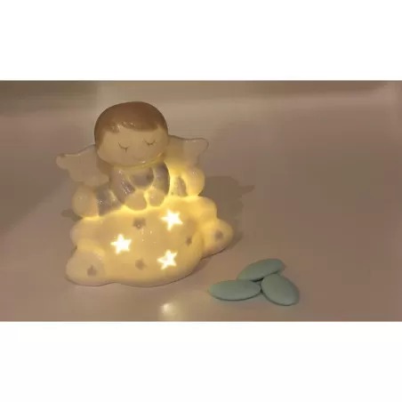 Bomboniera Nascita e Battesimo ilary queen angelo azzurro su nuvola led Ilary Queen - 2