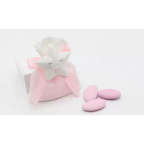 Bomboniera Nascita e Battesimo ilary queen stella con ciuccio magnete rosa Ilary Queen - 1