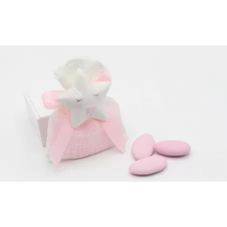 Bomboniera Nascita e Battesimo ilary queen stella con ciuccio magnete rosa Ilary Queen - 1