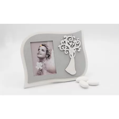Bomboniera prima comunione outlet rb404 portafoto con coppia e albero Star Import Italia - 1