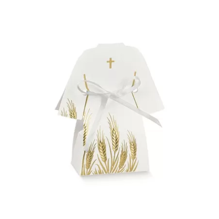 Astuccio portaconfetti tunica con spighe e croce Scotton - 1