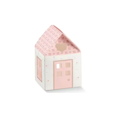 Casetta Bloom Rosa Nascita e Battesimo Cartoncino Scotton - 3