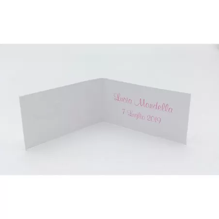 Confezione 20 bigliettini per nascita con piedini rosa Alessia Partecipazioni - 2