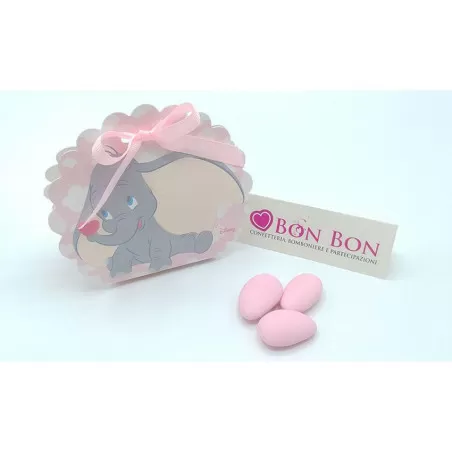 Scatolina portaconfetti disney borsetta rotonda dumbo rosa Disney - 1