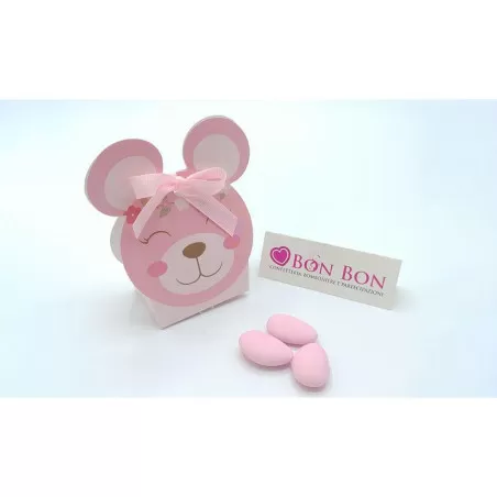 Scatolina portaconfetti orsetta testa rosa Scotton - 1