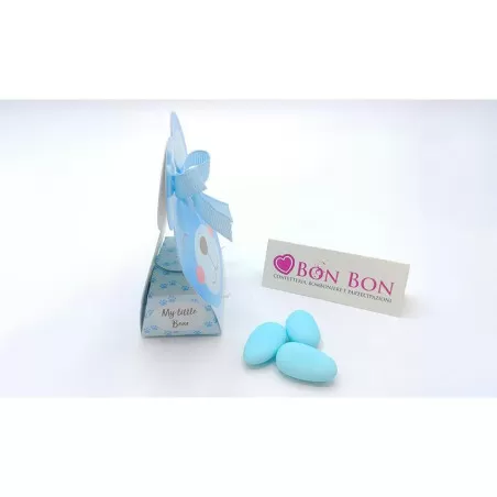 Scatolina portaconfetti orsetto testa celeste Scotton - 2