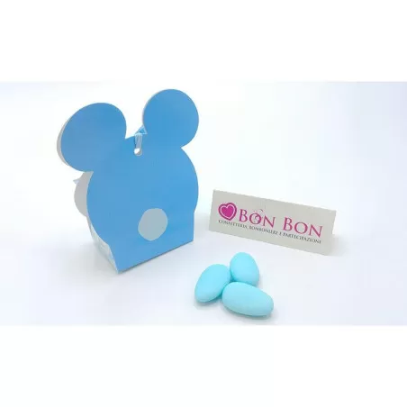 Scatolina portaconfetti orsetto testa celeste Scotton - 3