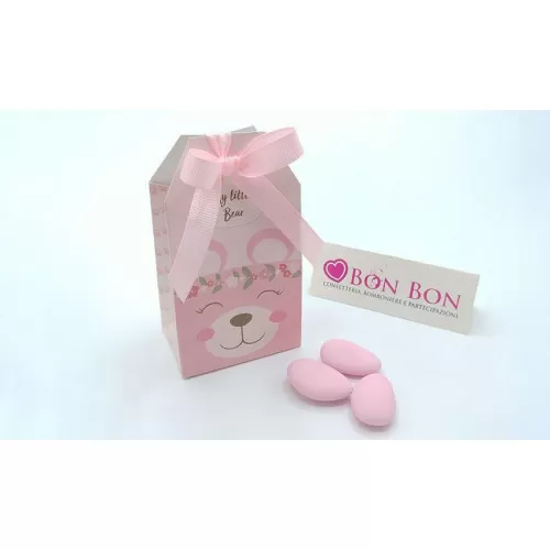 Scatolina portaconfetti orsetta tag rosa Scotton - 1