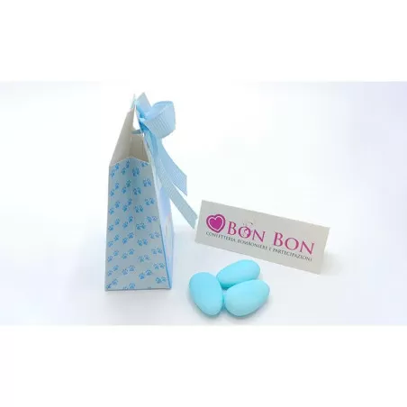 Scatolina portaconfetti orsetto tag celeste Scotton - 2