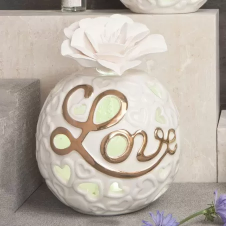 Bomboniera matrimonio claraluna 2020 diffusore traforato love grande 20183 Claraluna - 2