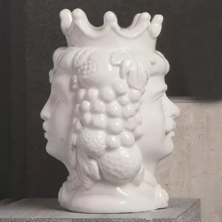 Bomboniera matrimonio claraluna 2020 vaso testa di moro bianca 20195 Claraluna - 2
