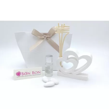 Bomboniera matrimonio claraluna 2020 diffusore cuori 20367/BUSTA Claraluna - 1