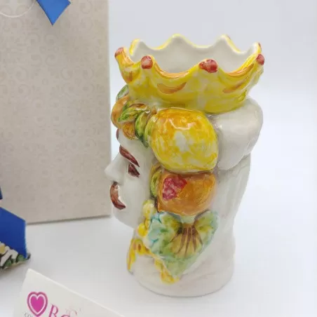 Bomboniera matrimonio siciliana testa di moro uomo colorata 2 - 3