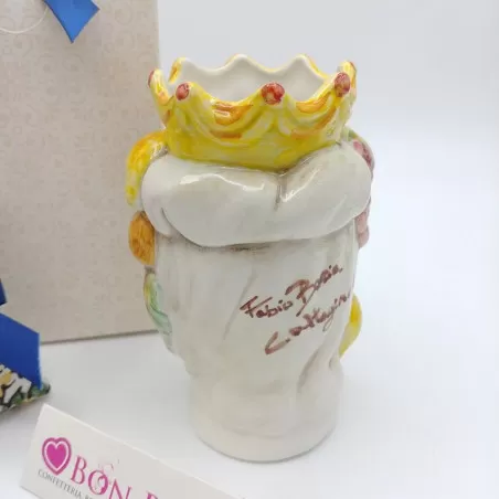 Bomboniera matrimonio siciliana testa di moro uomo colorata 2 - 4