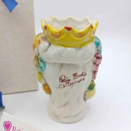 Bomboniera matrimonio siciliana testa di moro donna colorata 2 - 3