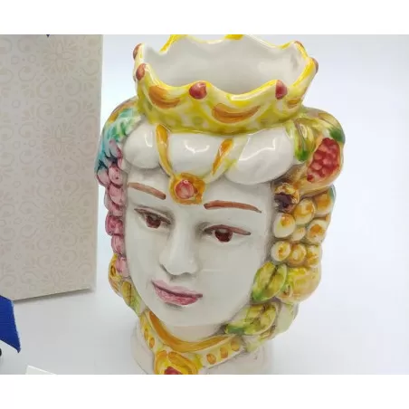 Bomboniera matrimonio siciliana testa di moro donna colorata 2 - 4