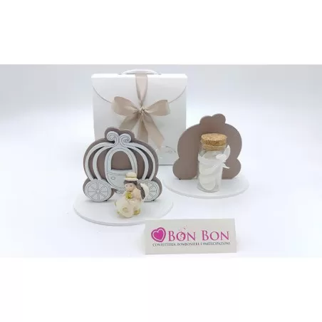 Bomboniera matrimonio coppia sposi con carrozza - 1