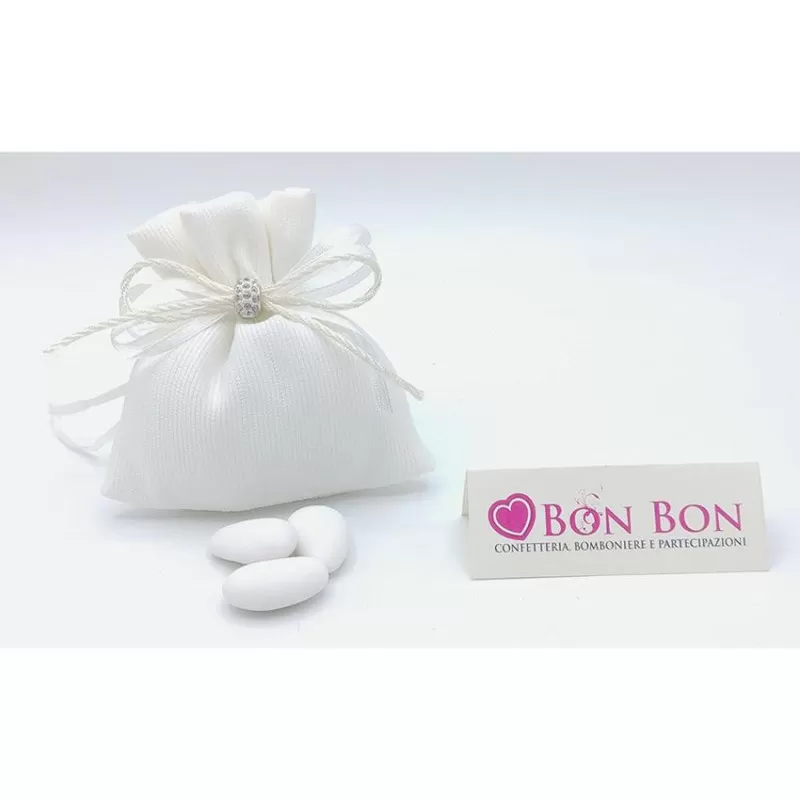 Sacchetto matrimonio busta panna con charm disponibili solo 88 pezzi - 1