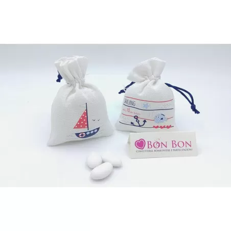 Sacchetto prima comunione tema mare 2 assortiti - 1