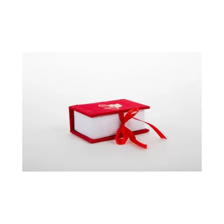 Porta confetti laurea scatola libro velluto rosso con tocco oro ETM - 2