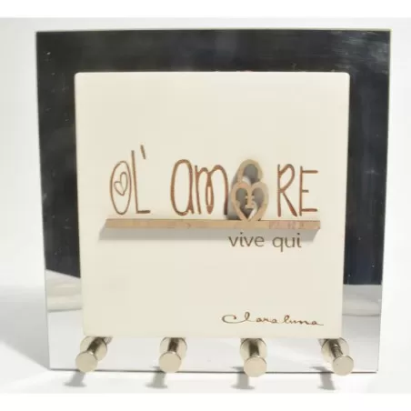 Bomboniera matrimonio claraluna 2020 quadro appendi chiavi scritta amore 20662 Claraluna - 1