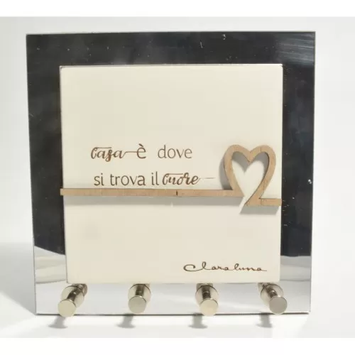 Bomboniera matrimonio claraluna 2020 quadro appendi chiavi scritta casa 20663 Claraluna - 1